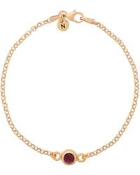 Nellou Jewellery - Garnet Birthstone Gem Dot Bracelet Plated Sterling - Lyst
