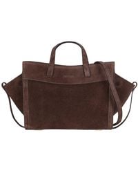 Saonara Brand - Mini Shopping Chocolat Suede - Lyst