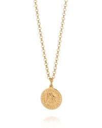 Nellou Jewellery - Saint Christopher Necklace Plated Sterling - Lyst