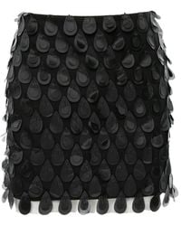 Silvia Serban - 3D Application Organza Mini Skirt - Lyst