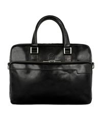Time Resistance - Leather Briefcase Laptop Bag - Lyst