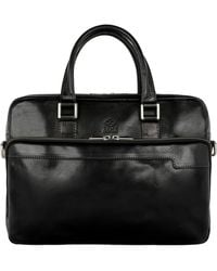 Time Resistance - Leather Briefcase Laptop Bag - Lyst