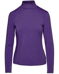 Conquista - Lilac Turtle Neck Top - Lyst