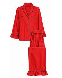 Carolina Benoit - Christmas Luxury Matching Set Pajama - Lyst