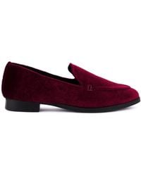 Rag & Co - Luxe-Lap Burgundy Velvet Handcrafted Loafers By Rag & Co - Lyst