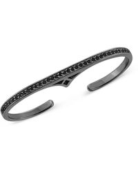 SALLY SKOUFIS - Naked Double Finger Ring With Made Diamonds - Lyst