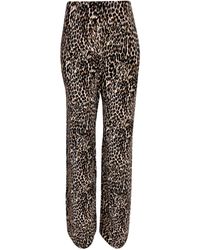 Lavaand - Wide Leg Tall Trousers In Leopard Print Dina - Lyst