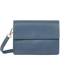 Betsy & Floss - Anzio Clutch Bag With Leather Strap In Denim - Lyst
