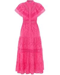 Hortons England - The Santorini Dress Hot Pink - Lyst