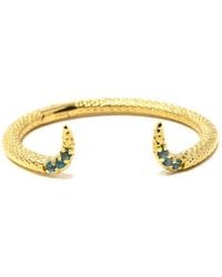 NASI SILVER - Adjustable Fishtail Ring- Topaz - Lyst