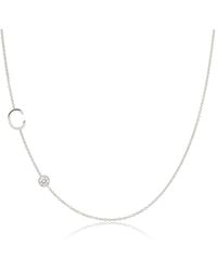 Maya Brenner - Monogram Necklace With Diamond - Lyst