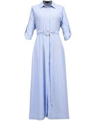 Smart and Joy - Long Minimalist Shirt Dress - Lyst