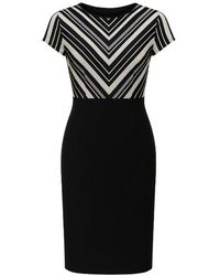 Conquista - Stripe Detail Straight Dress - Lyst