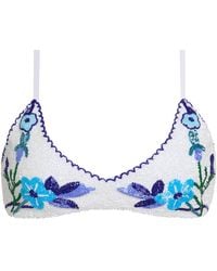 Self-Adore - Euro Summer Hand-Beaded Embellished Bikini Top - Lyst