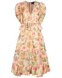 Jessie Zhao New York - Garden Metallic Midi Dress - Lyst