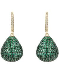 LÁTELITA London - Valerie Pear Drop Gemstone Earring Emerald - Lyst