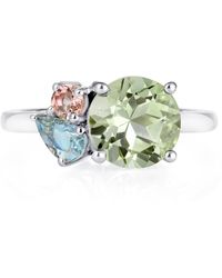 Augustine Jewels - Green Amethyst Cluster Ring - Lyst