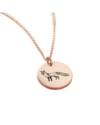 Posh Totty Designs - Plated Fox Spirit Animal Necklace - Lyst