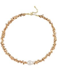 LINYA JEWELLERY - Sirius Baroque Pearl Hematite Stone Necklace - Lyst
