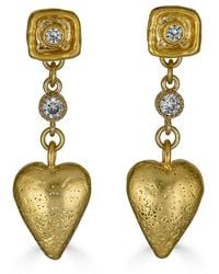 Loni Paul Jewelry - Heart Dangle Earrings - Lyst