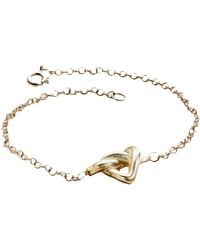 Posh Totty Designs - Love Knot Heart Bracelet - Lyst