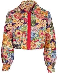Couture to Your Door - Frida Style Floral Upcycled Tapestry Jacket - Lyst