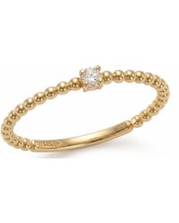 Zahav Jewelry - 14K Solid Beaded Natural Diamond Ring - Lyst