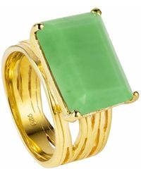 Neola Design - Pietra Cocktail Ring Chrysoprase Gemstone - Lyst