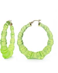 Gold & Honey - Bamboo Hoop Earrings - Lyst
