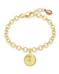 Unaloe - Vermeil Textured Sphere Charm Bracelet For – Fashion Statement Jewelry - Lyst