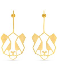 Meraki by Rashmi Bajaj - Playful Panda Plated Dangle Earrings - Lyst