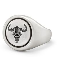 Snake Bones - Bull Skull Signet Ring - Lyst