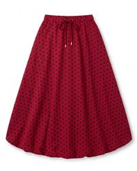 Louche - Dixie Spot Print Balloon Midi Skirt - Lyst