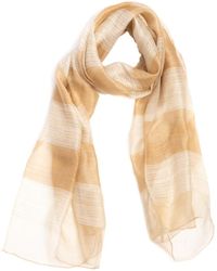 Saachi - Silk Wool Shimmering Striped Moccasin Scarf - Lyst