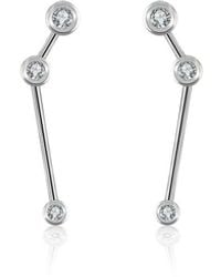 Genevieve Collection - Aries Zodiac Constellation Earring 18K & Diamond - Lyst