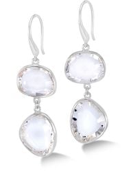Dower & Hall - Rock Crystal Pebble Drop Earrings - Lyst