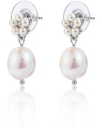 Miss Cecilia - Isabelle Fresh Water Pearl Drop Earrings - Lyst