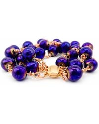 Rejected Hearts Club - Socialite Hematite Beaded Bracelet With Magnetic Clasp - Lyst
