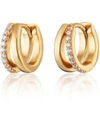 Scream Pretty - Illusion Split Mini Huggie Earrings - Lyst