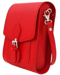 Zatchels - Leather Festival Phone Bag -Pillar Box - Lyst