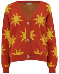 Sugarhill - Angelica V Neck Cardigan, Rusty, Canyon Sunshine - Lyst
