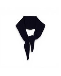 Loom & Cove - 100% Cashmere Ribbed Triangle Scarf - Lyst