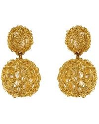 Lavish by Tricia Milaneze - Gold & Silver Double Handmade Mandala Earrings - Lyst