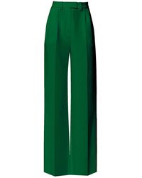 Angelika Jozefczyk - Sanremo High-rise Wide-leg Suit Pants Emerald - Lyst