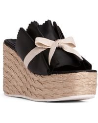 Beautiisoles by Robyn Shreiber Made in Italy - Noelle Leather Slide Comfortable & Chic Wedge Platform Espadrille For Work Or Pool Sandal - Lyst
