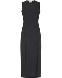Celestine & Mae - Tailored Button Down Midi Dress - Lyst