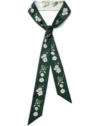 Jessie Zhao New York - Silk Skinny Scarf Lily Garden - Lyst