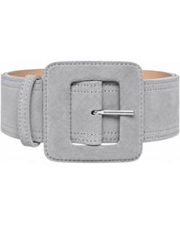BeltBe - Suede Square Buckle Belt - Lyst