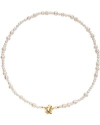 Vanhi - Flora Multi Pearl Toggle Choker - Lyst