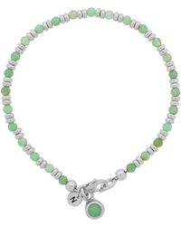 Nellou Jewellery - Linear May Birthstone Bracelet Chrysoprase Sterling - Lyst